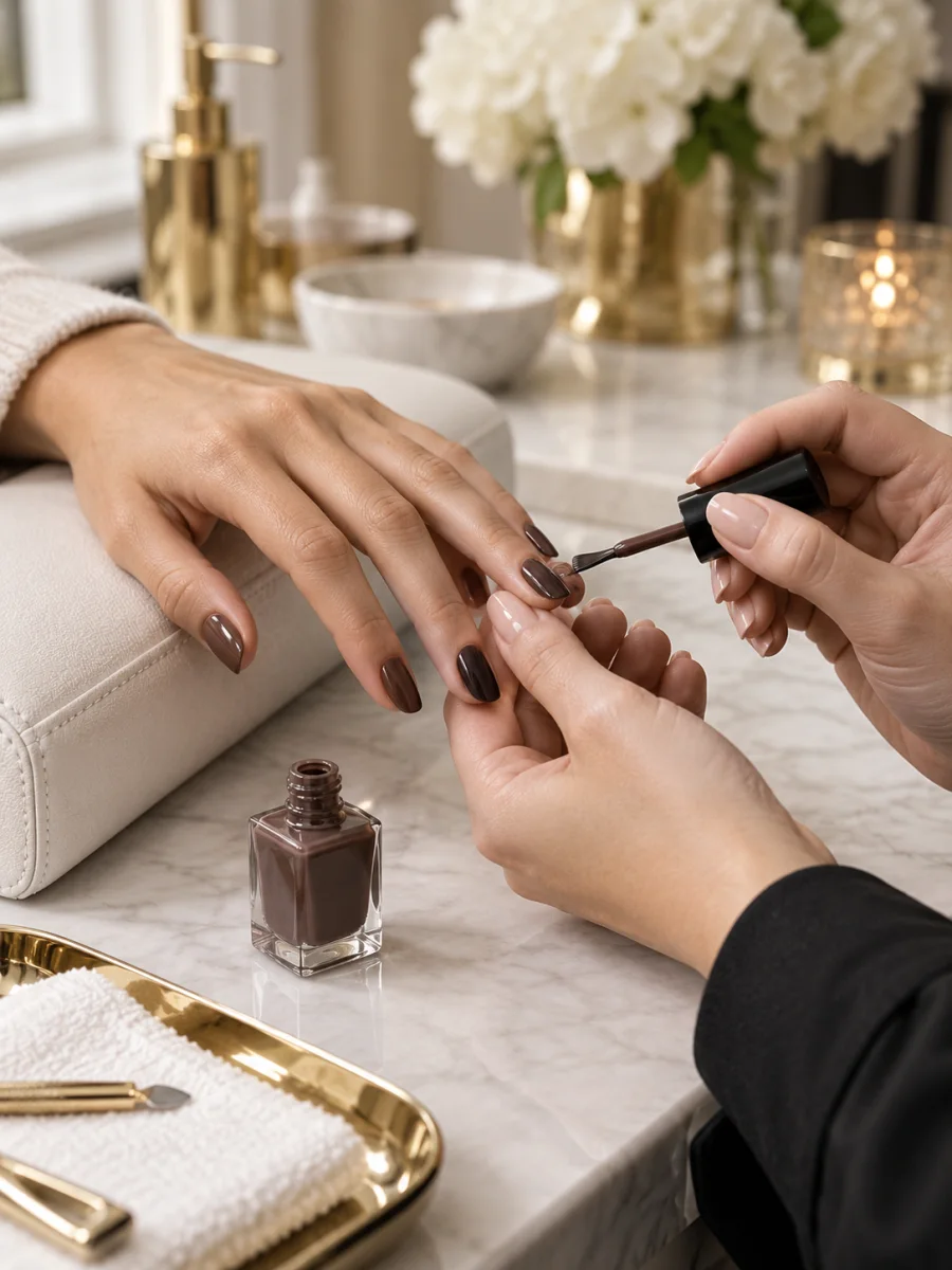 Serviço de manicure em ambiente elegante